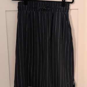 Albion Navy Striped Pencil Skirt